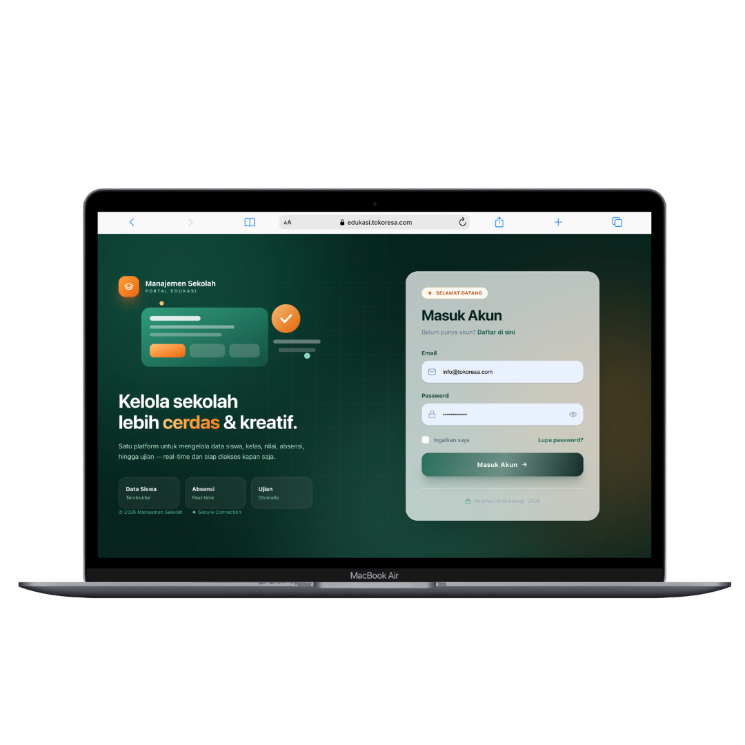 Langganan Website Manajemen Sekolah + Ujian CBT