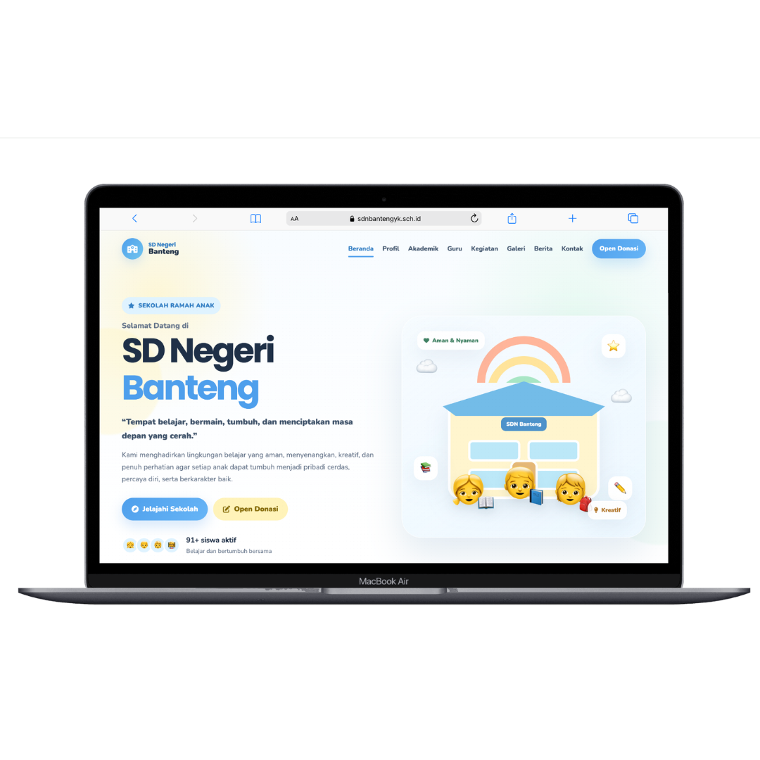 Paket 3 Bulan - Website Profil Sekolah + SPMB